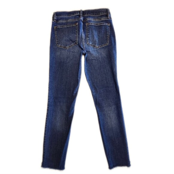 J. Crew 9" High Rise Toothpick Skinny Jeans, Dark Blue Wash, 28 - Picture 3 of 9